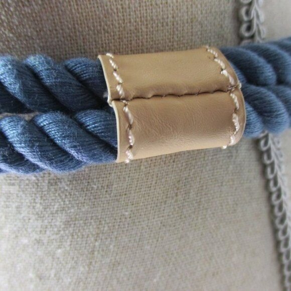 Chico's Rope Leather Belt Nautical Coastal Size L NEW $54 - Picture 7 of 9